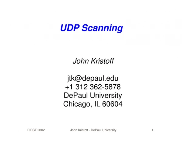 UDP Scanning