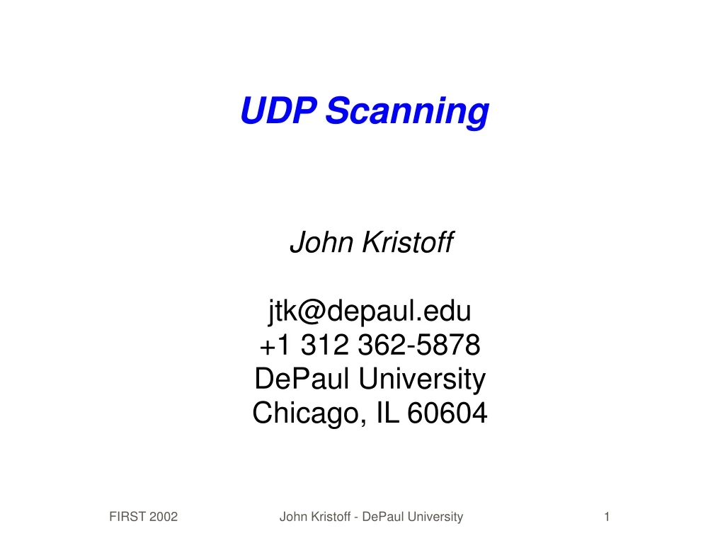 udp scanning