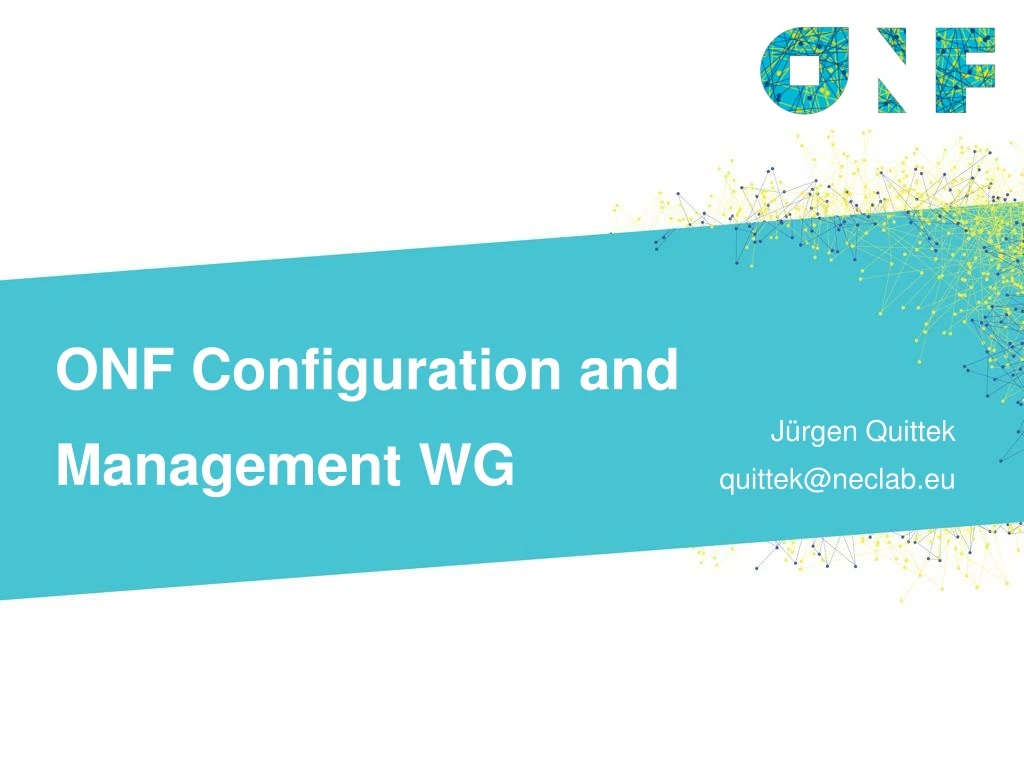 onf configuration and management wg