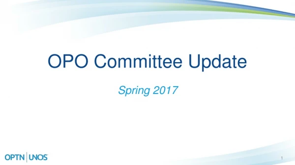 OPO Committee Update