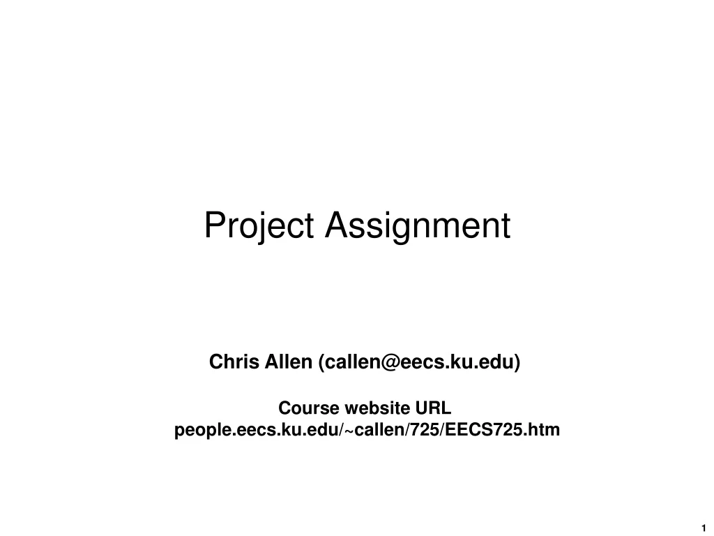 project assignment