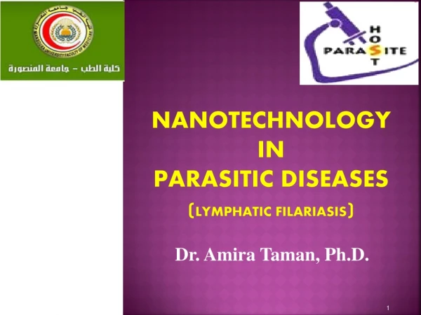 Nanotechnology  in  parasitic diseases ( lymphatic  filariasis )