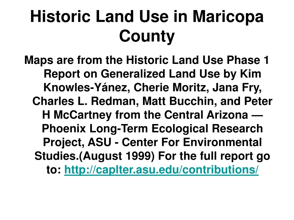 historic land use in maricopa county