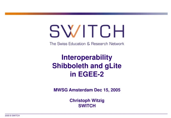 Interoperability Shibboleth and gLite in EGEE-2