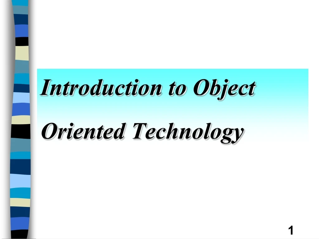 introduction to object oriented technology