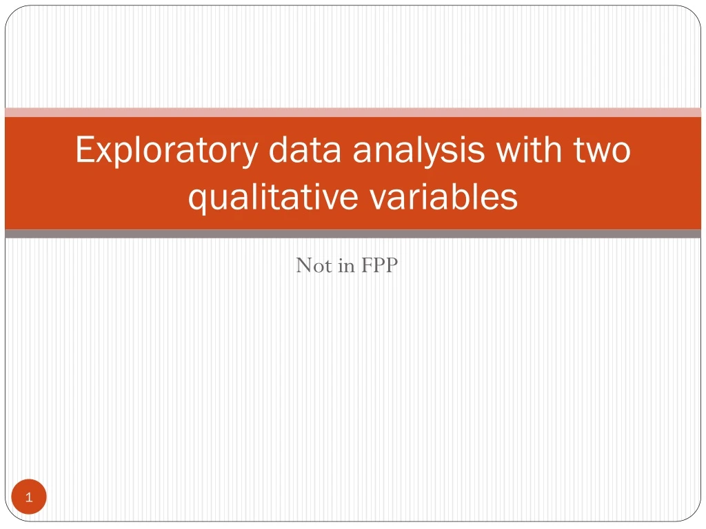 exploratory data analysis with two qualitative variables