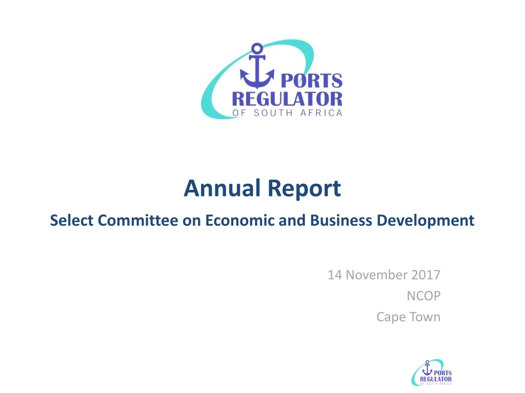 annual report select committee on economic and business development