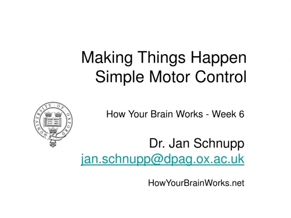 Making Things Happen Simple Motor Control