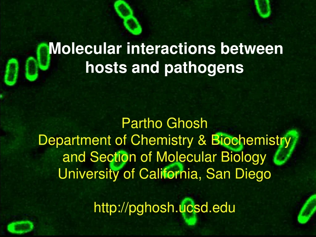 molecular interactions between hosts