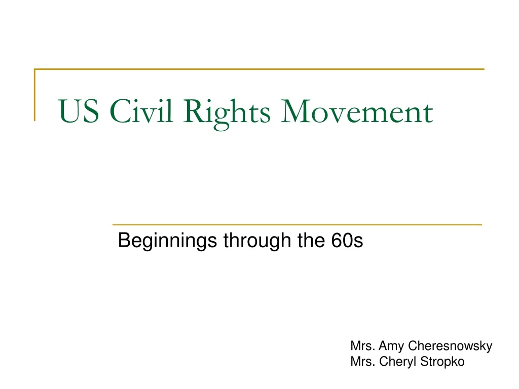 us civil rights movement