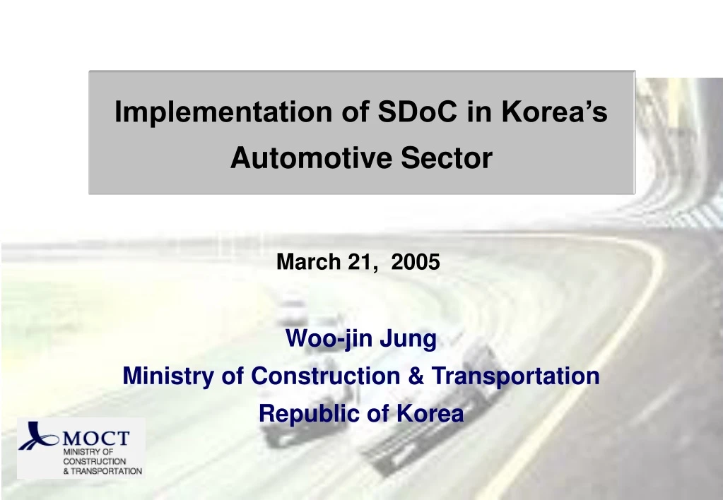 implementation of sdoc in korea s automotive