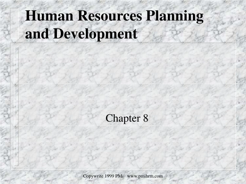 human resources planning and development