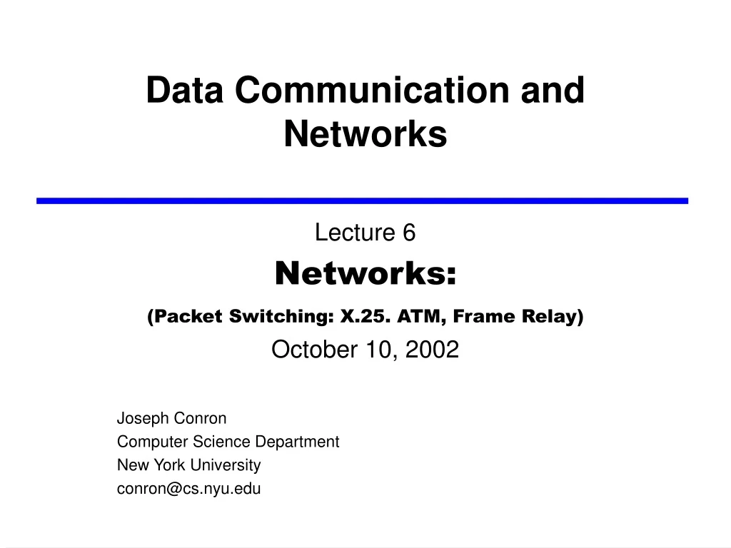 data communication and networks