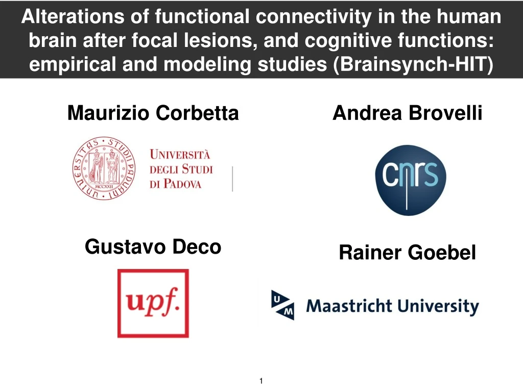 alterations of functional connectivity