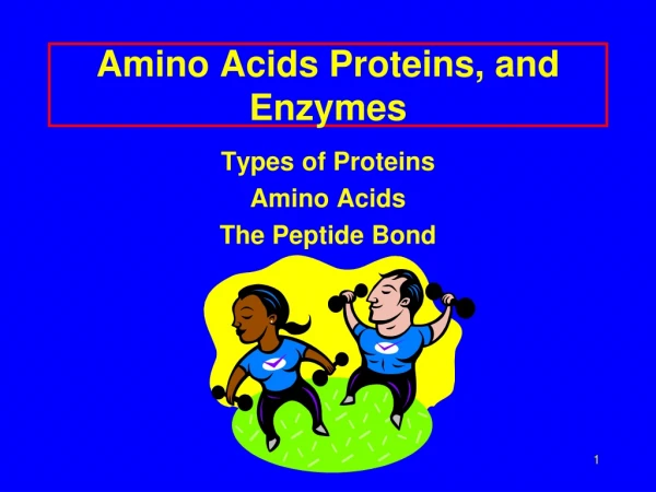 Amino Acids Proteins, and Enzymes