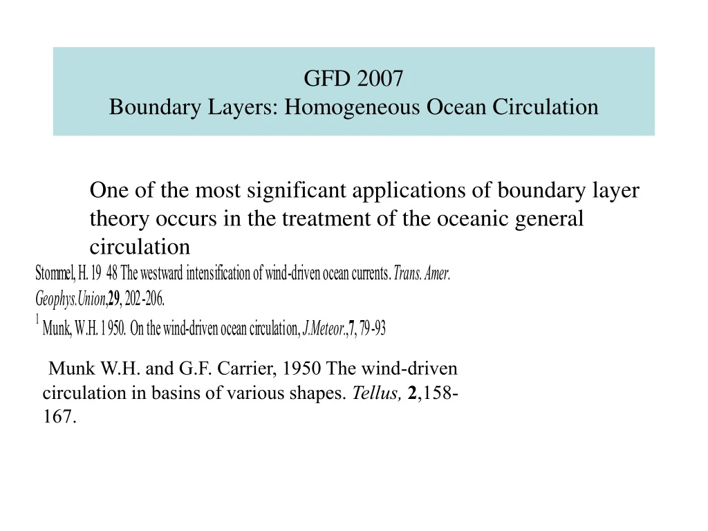 gfd 2007 boundary layers homogeneous ocean circulation