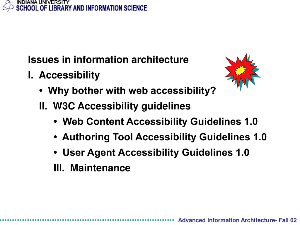 issues in information architecture