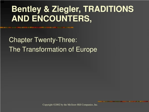 Chapter Twenty-Three:  The Transformation of Europe
