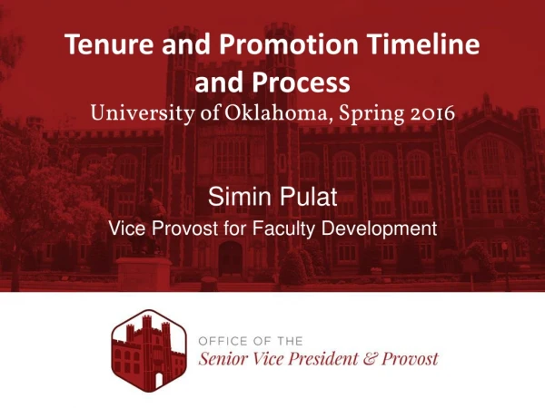 Tenure and Promotion Timeline and Process