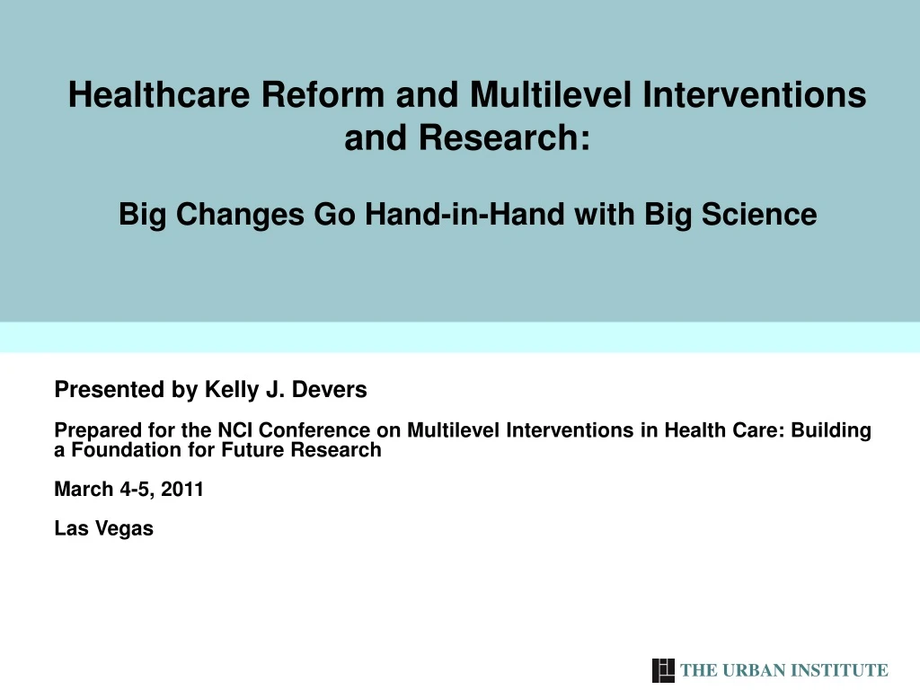 healthcare reform and multilevel interventions