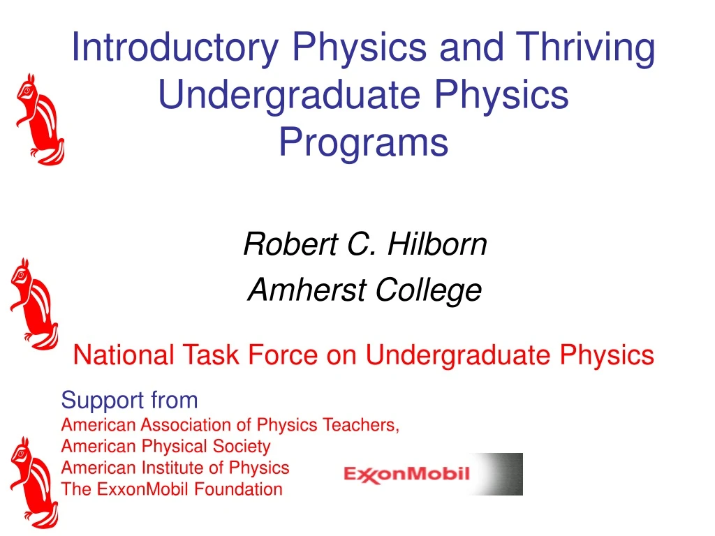 introductory physics and thriving undergraduate physics programs