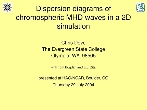 Dispersion diagrams of chromospheric MHD waves in a 2D simulation