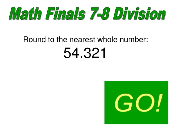 Math Finals 7-8 Division