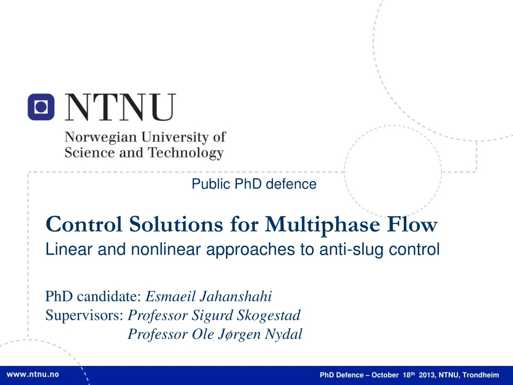 public phd defence control solutions