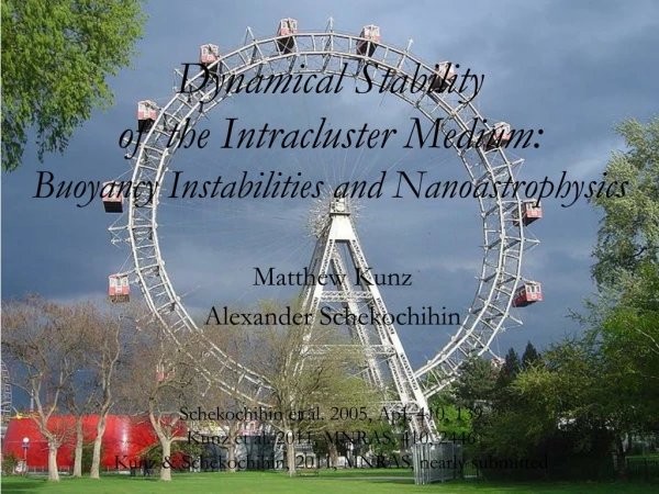 Dynamical Stability  of the  Intracluster  Medium:  Buoyancy Instabilities and  Nanoastrophysics