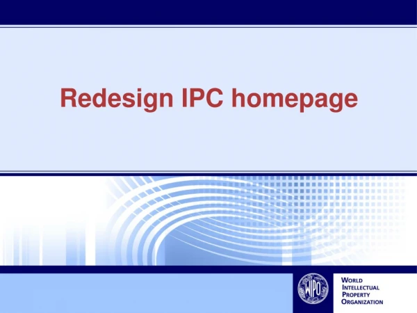 Redesign IPC homepage