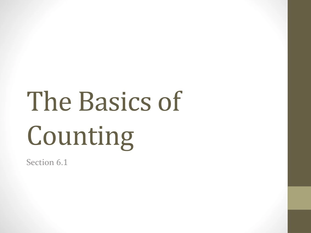 the basics of counting