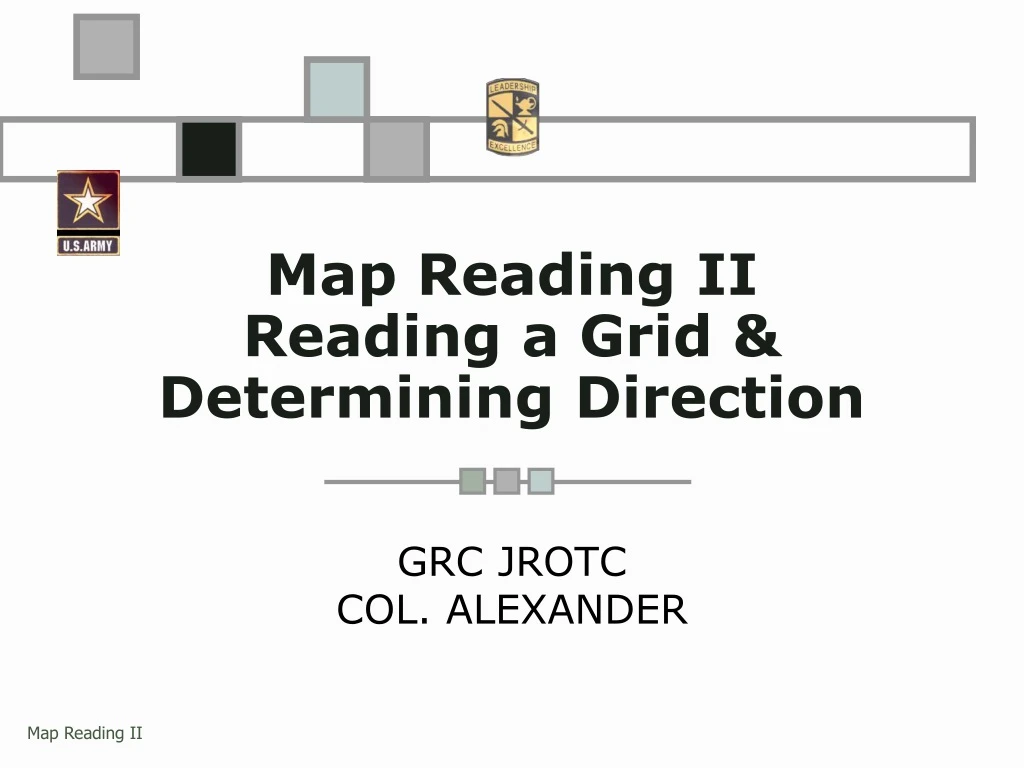 map reading ii reading a grid determining direction