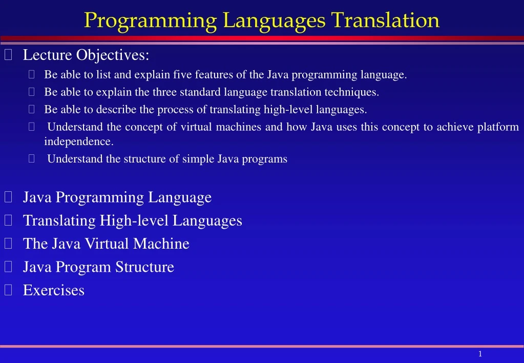 programming languages translation