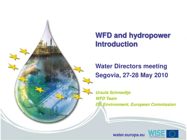 WFD and hydropower Introduction