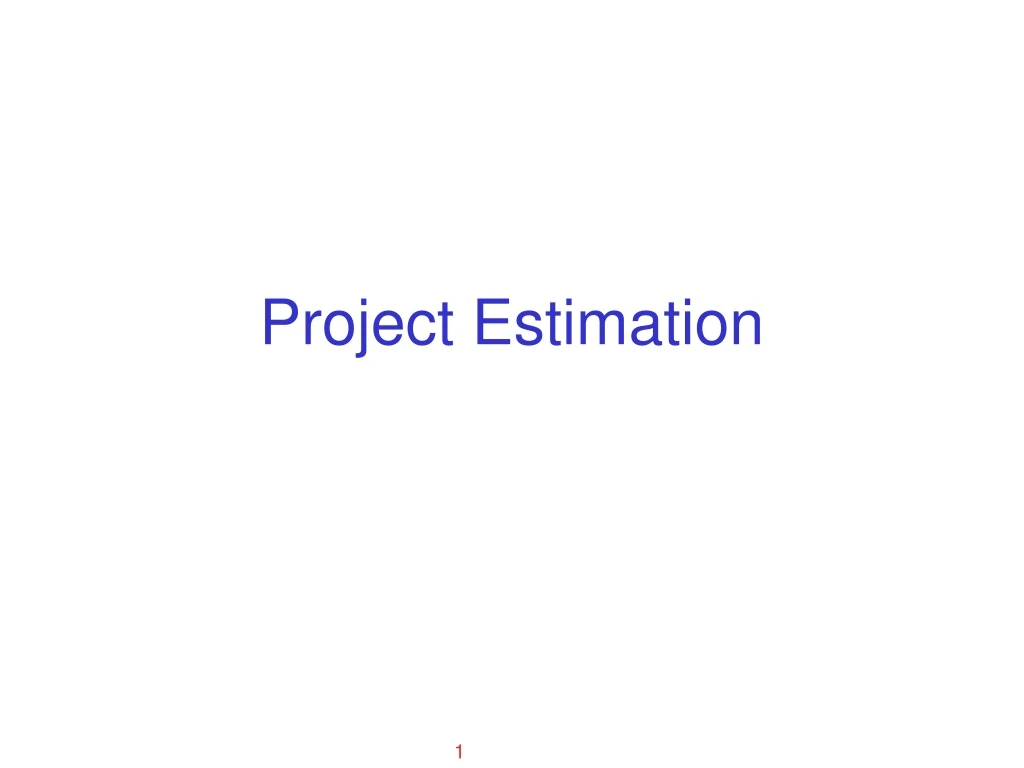 project estimation