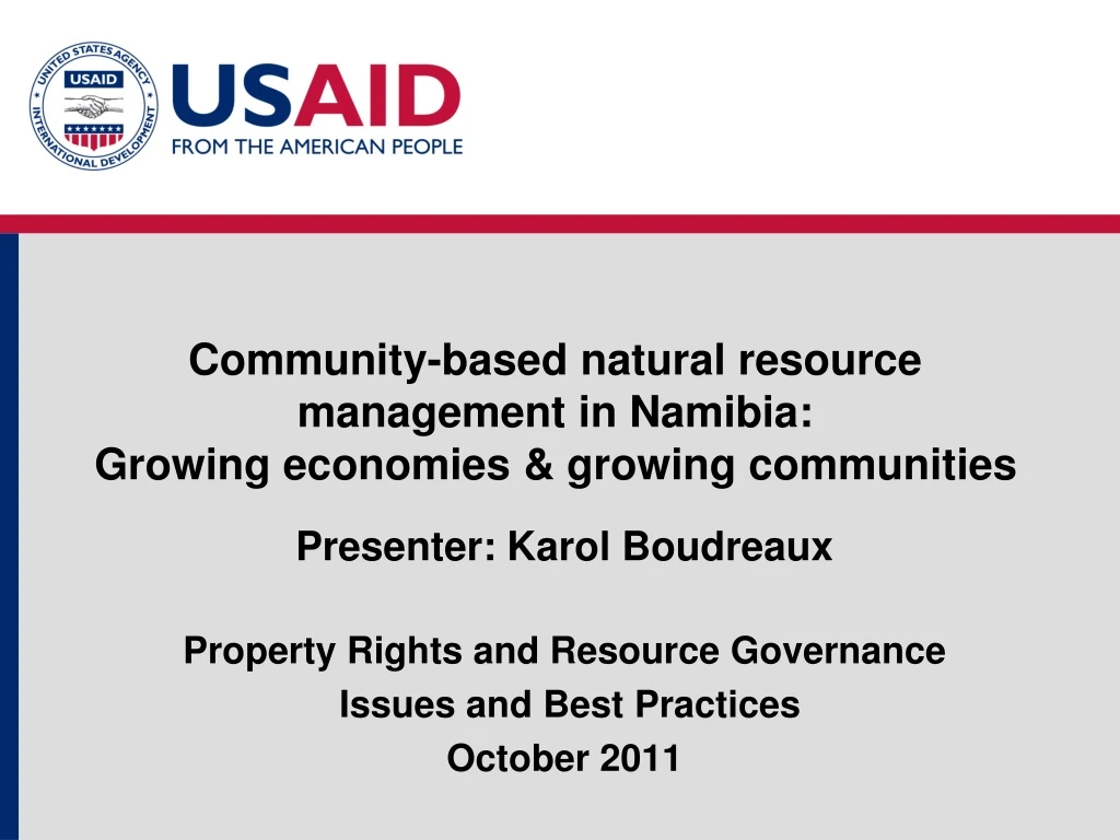 community based natural resource management in namibia growing economies growing communities