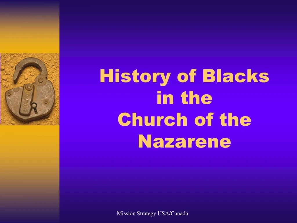 history of blacks in the church of the nazarene