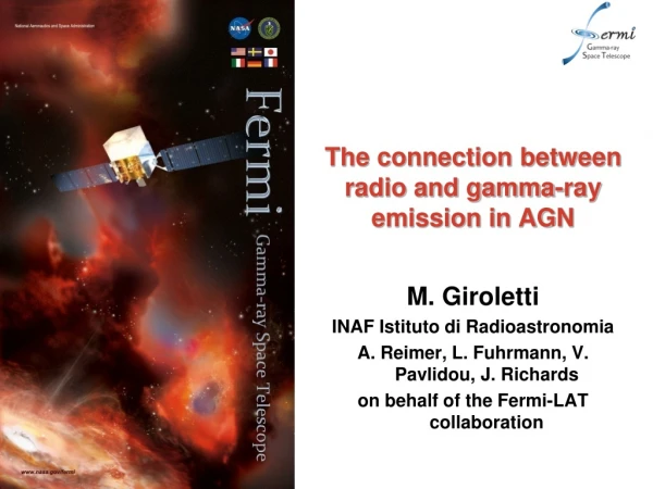 The connection between radio and gamma-ray emission in AGN