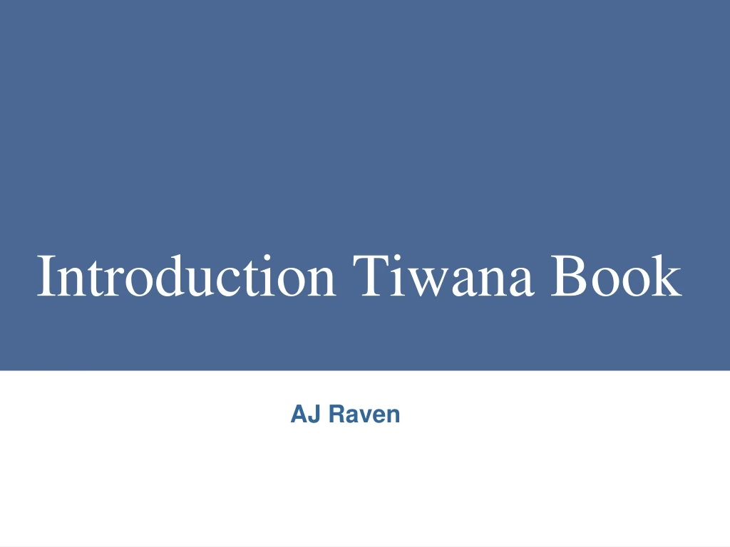 introduction tiwana book