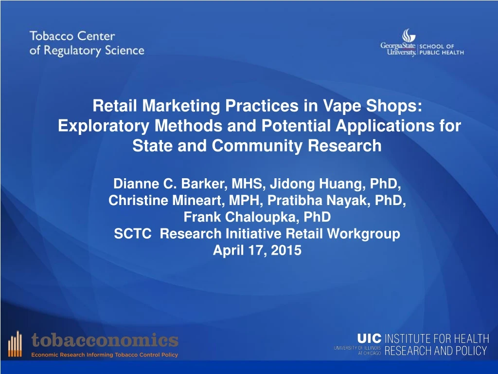 retail marketing practices in vape shops