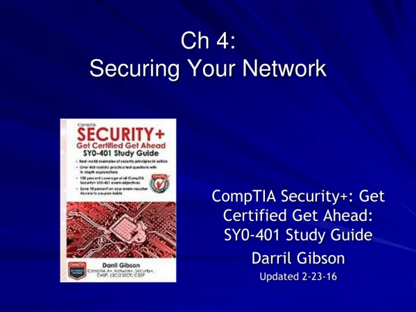 Ch 4:  Securing Your Network