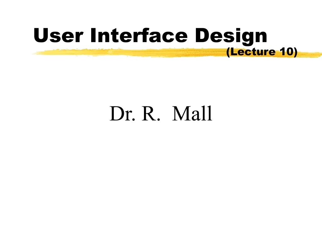user interface design lecture 10