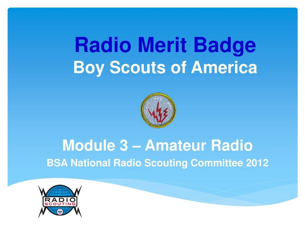 radio merit badge boy scouts of america