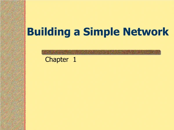 Building a Simple Network