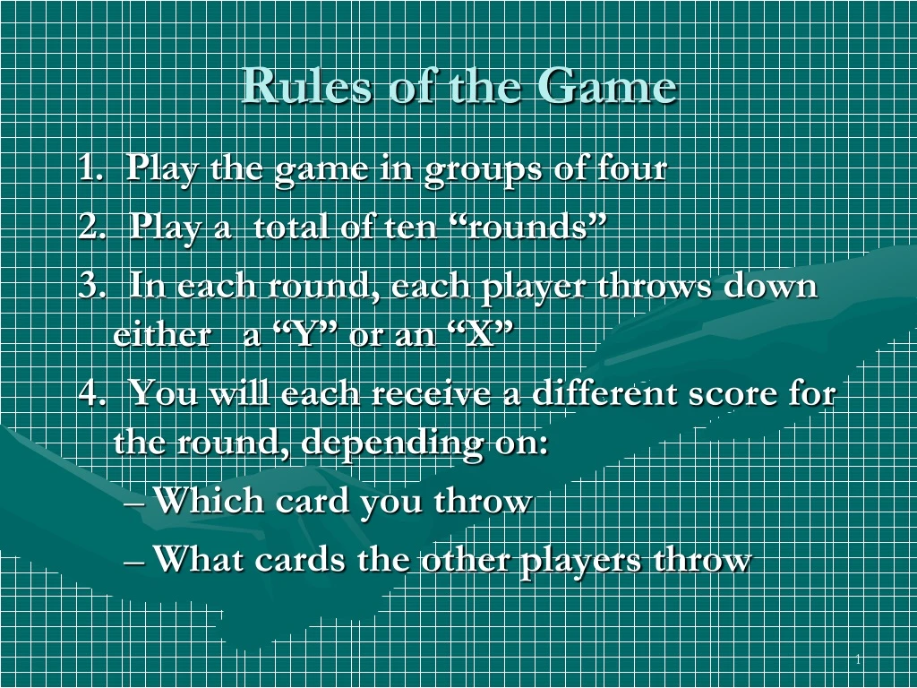 rules of the game