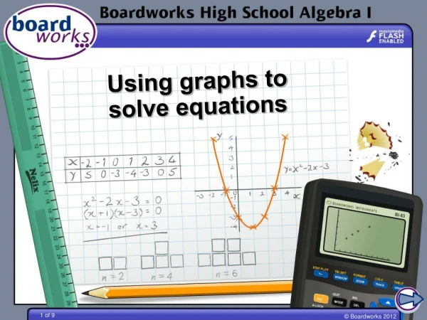 Using graphs to  solve equations