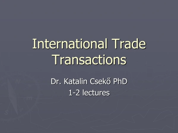 International Trade Transactions