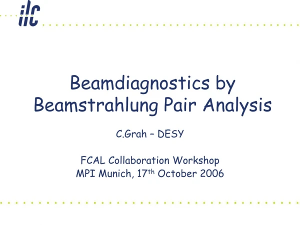 Beamdiagnostics by Beamstrahlung Pair Analysis