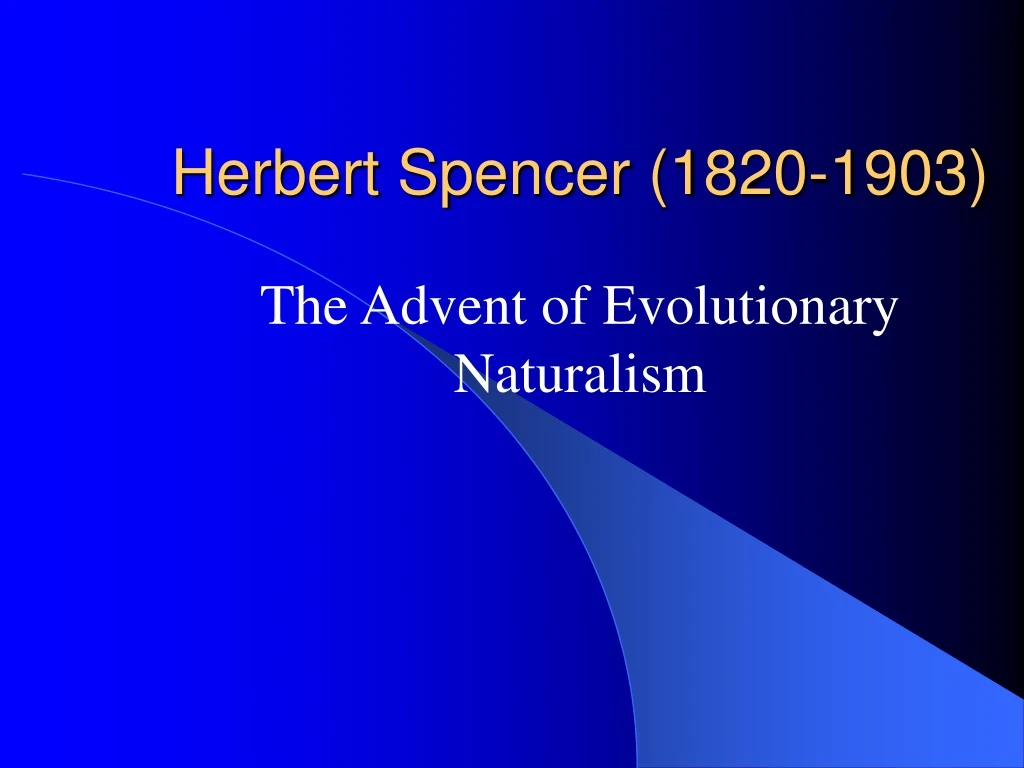 herbert spencer 1820 1903