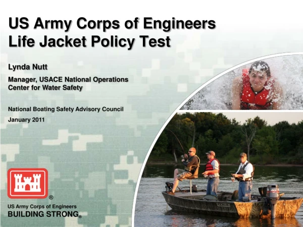 US Army Corps of Engineers Life Jacket Policy Test